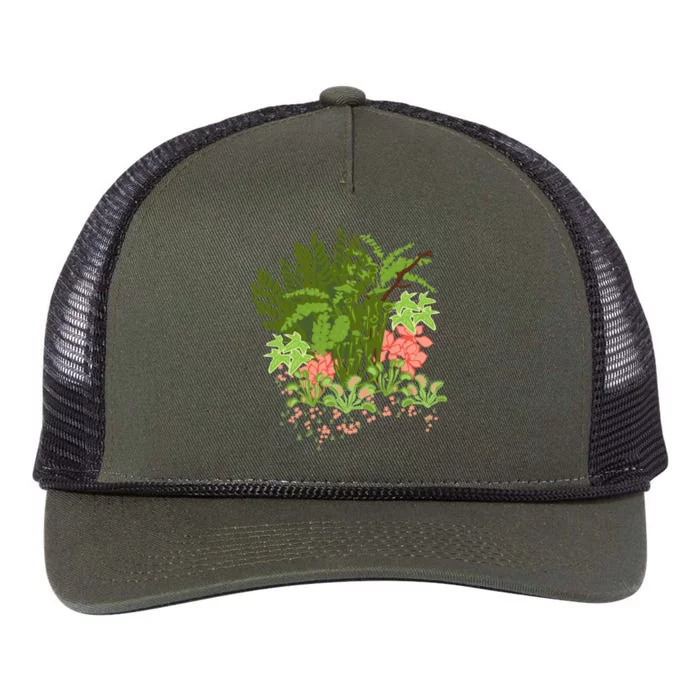 Venus Flytrap Floral Retro Rope Trucker Hat Cap