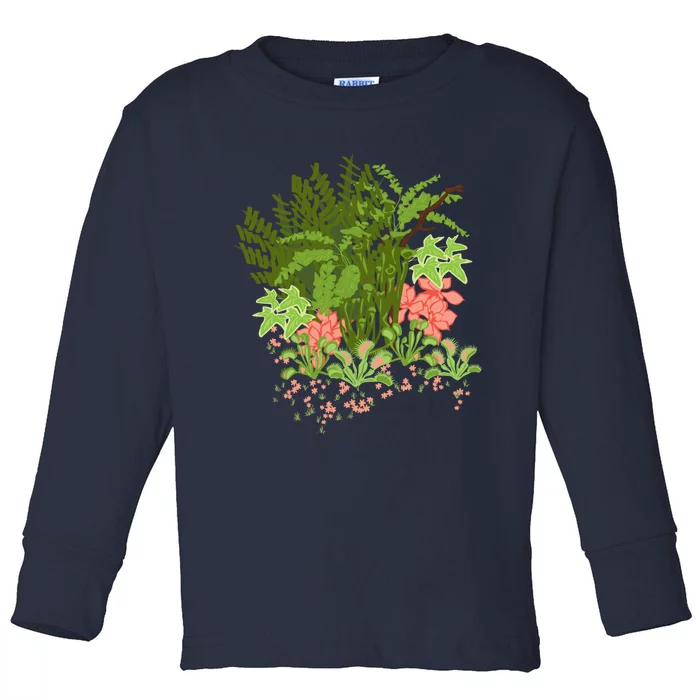 Venus Flytrap Floral Toddler Long Sleeve Shirt