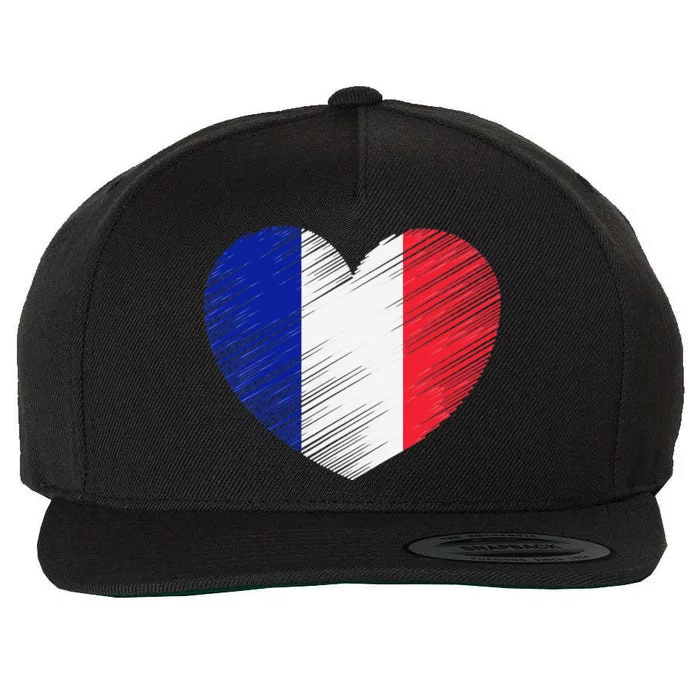 Vintage France French Flag Pride Support French Wool Snapback Cap