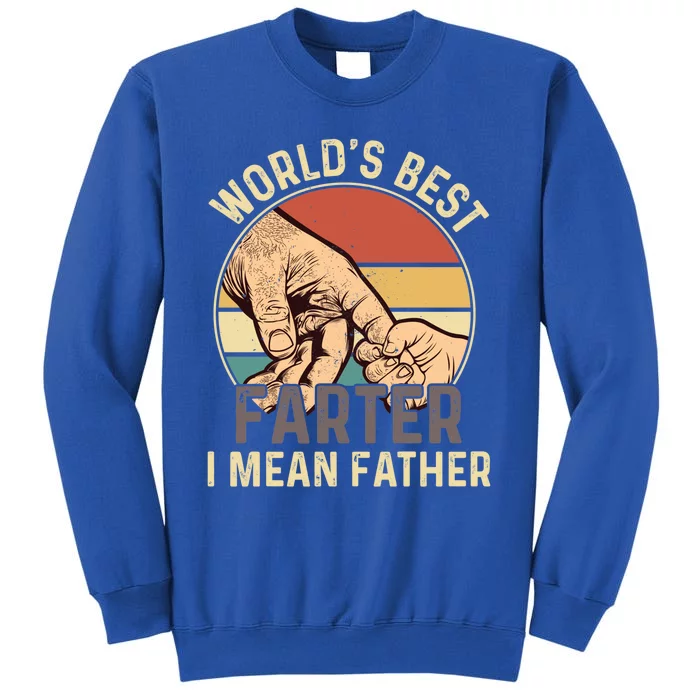 Vintage Father Funny Fathers Day Worlds Best Father Cool Gift Sweatshirt