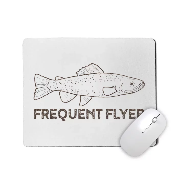 Vintage Fly Fishing Frequent Flyer Trout Fishing Mousepad