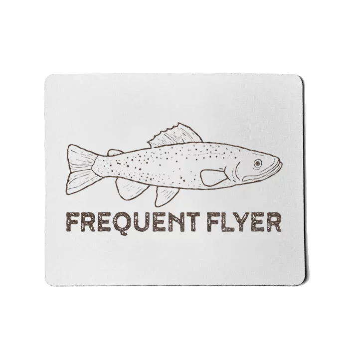 Vintage Fly Fishing Frequent Flyer Trout Fishing Mousepad