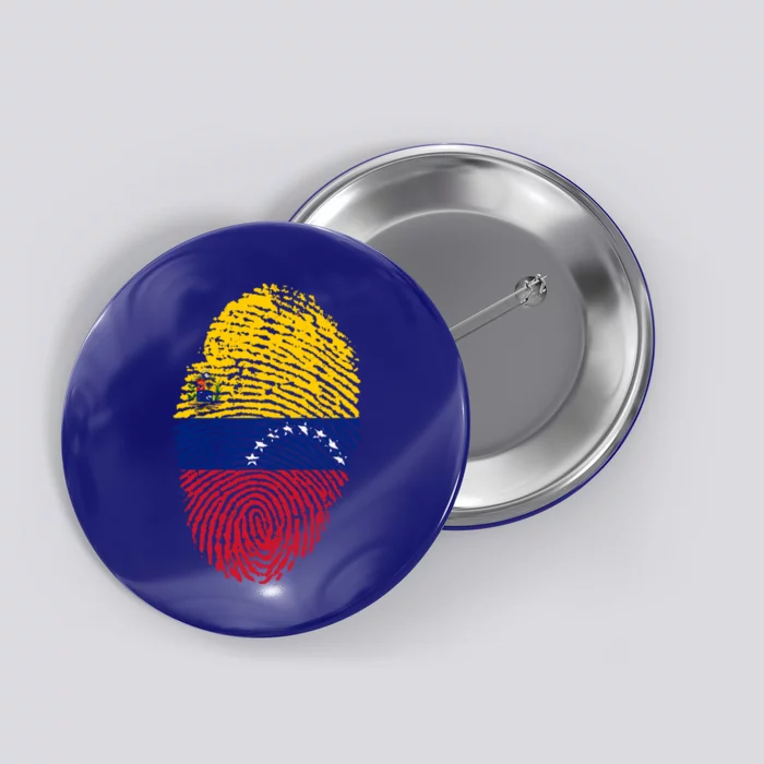 Venezuela Flag Fingerprint Great Gift Button