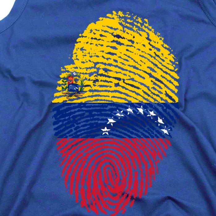 Venezuela Flag Fingerprint Great Gift Tank Top