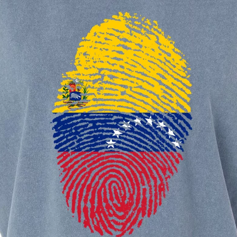 Venezuela Flag Fingerprint Great Gift Garment-Dyed Women's Muscle Tee