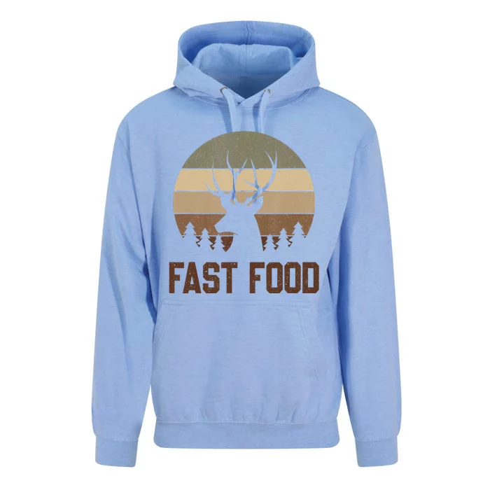 Vintage Fast Food Hunter Deer Hunting Unisex Surf Hoodie