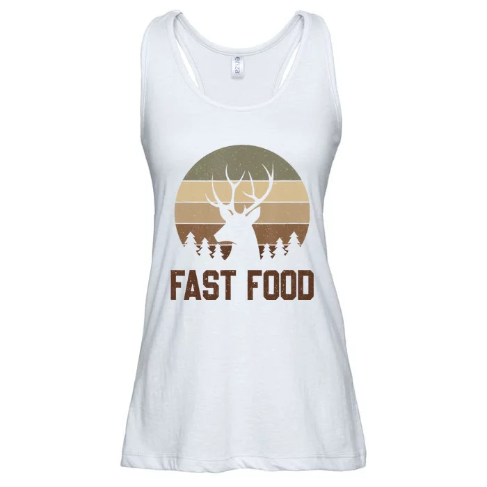 Vintage Fast Food Hunter Deer Hunting Ladies Essential Flowy Tank