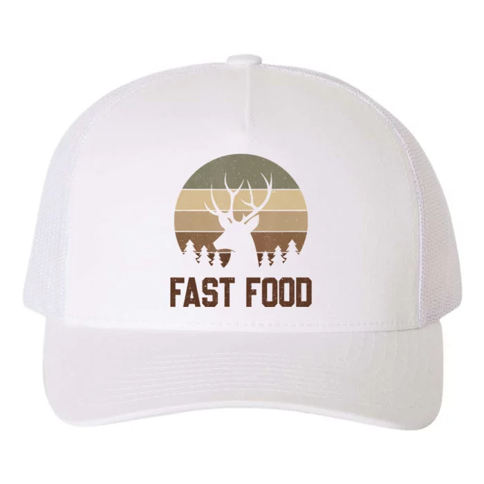 Vintage Fast Food Hunter Deer Hunting Yupoong Adult 5-Panel Trucker Hat