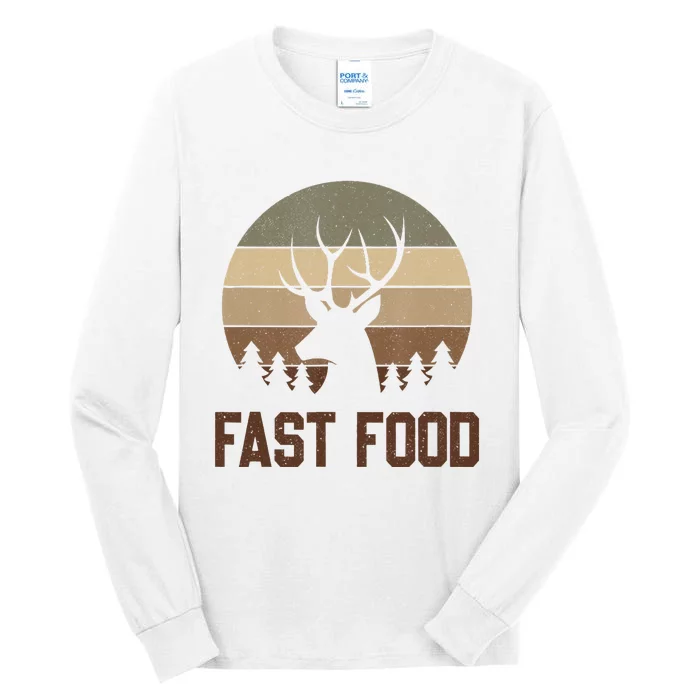 Vintage Fast Food Hunter Deer Hunting Tall Long Sleeve T-Shirt