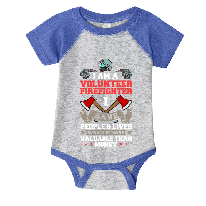 Volunteer Firefighter Fire Departt Firefighting 911 Gift Infant Baby Jersey Bodysuit