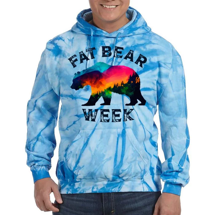 Vintage Funny Fat Bear Week Tie Dye Hoodie