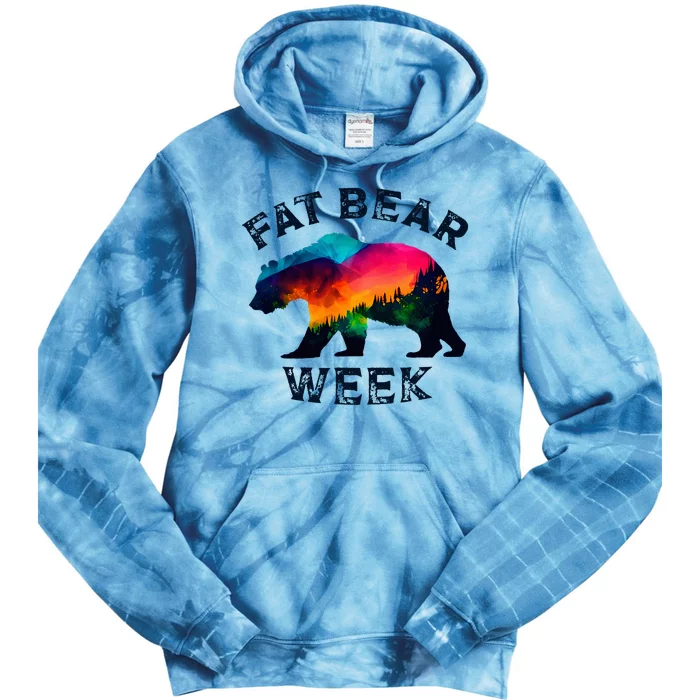 Vintage Funny Fat Bear Week Tie Dye Hoodie