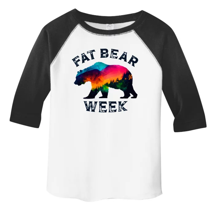 Vintage Funny Fat Bear Week Toddler Fine Jersey T-Shirt