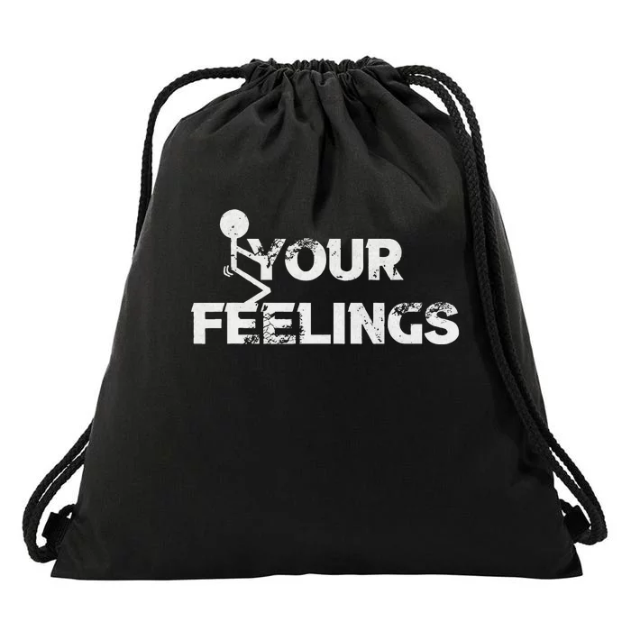 Vintage Fuck Fuck Your Feelings Grunge Lover Drawstring Bag