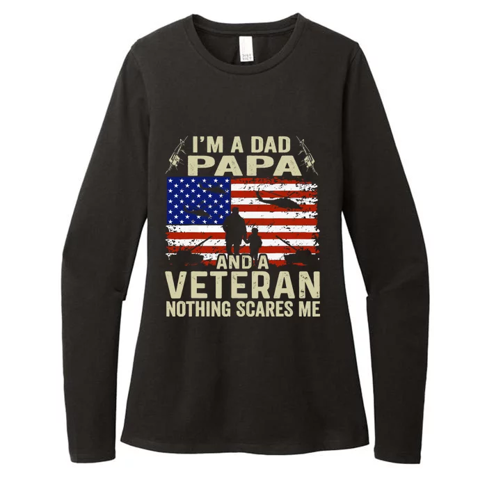 Veterans For Fathers Day IM A Dad Papa Veteran Womens CVC Long Sleeve Shirt