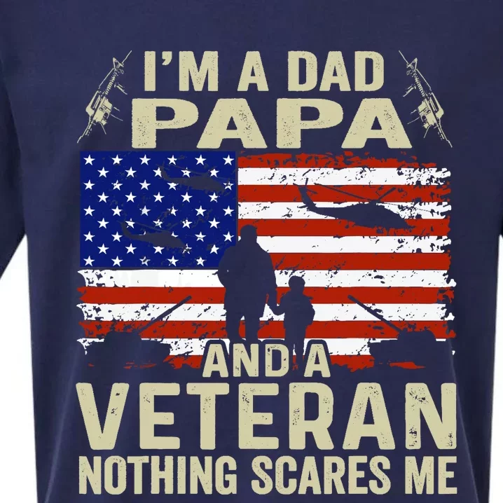 Veterans For Fathers Day IM A Dad Papa Veteran Sueded Cloud Jersey T-Shirt