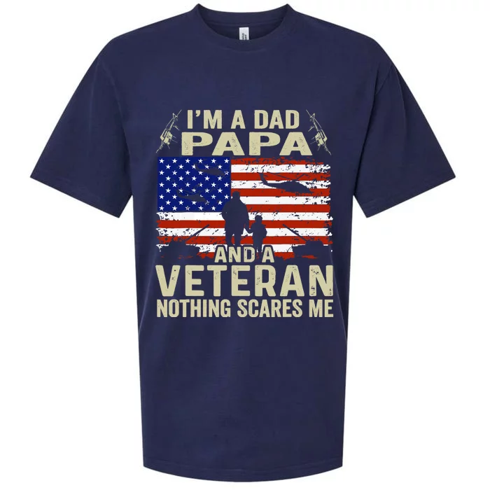 Veterans For Fathers Day IM A Dad Papa Veteran Sueded Cloud Jersey T-Shirt