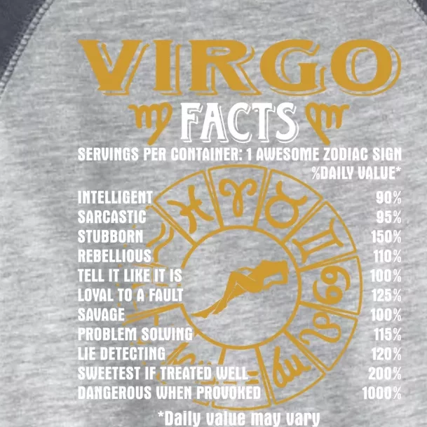 Virgo Facts Funny Virgo Birthday Horoscope Gift Toddler Fine Jersey T-Shirt