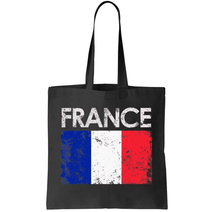 Vintage France French Flag Pride Gift Tote Bag