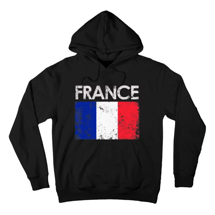 Vintage France French Flag Pride Gift Tall Hoodie