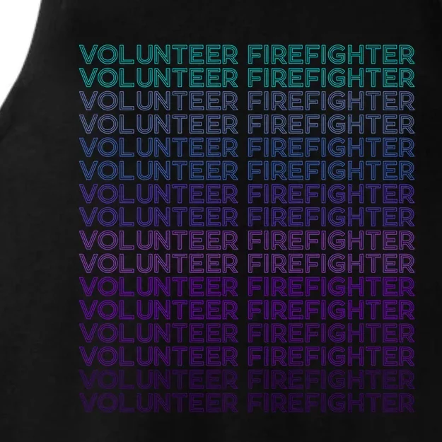 Volunteer Firefighter Fire Rescue Retro Gift Ladies Tri-Blend Wicking Tank