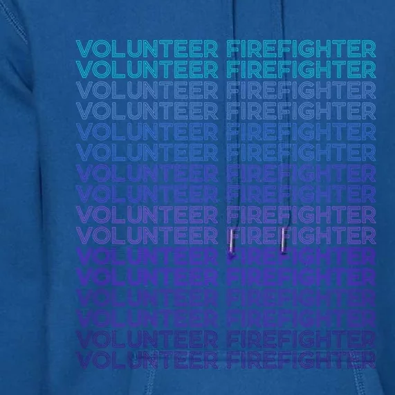 Volunteer Firefighter Fire Rescue Retro Gift Premium Hoodie