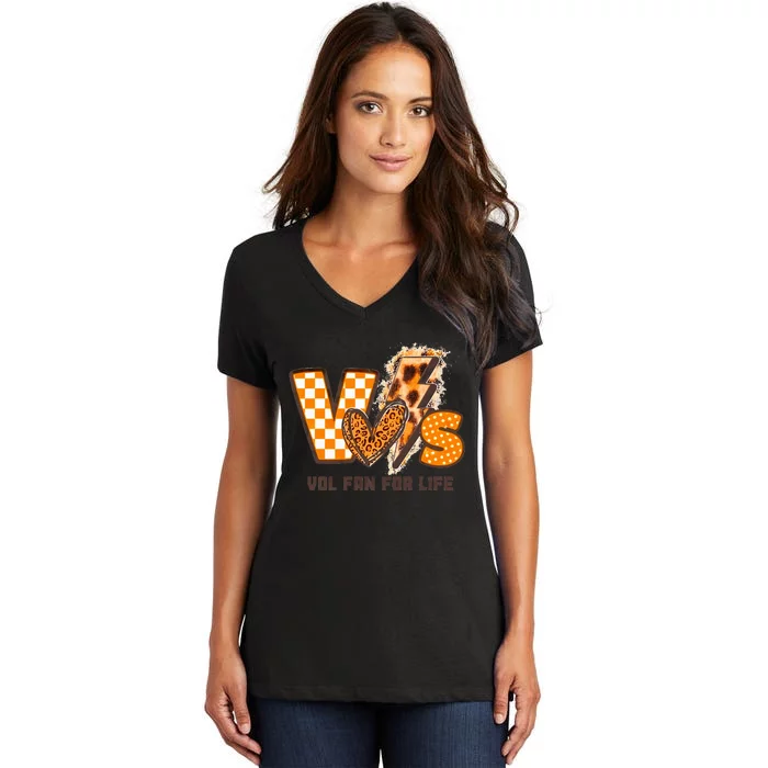 Vol Fan For Life Women's V-Neck T-Shirt