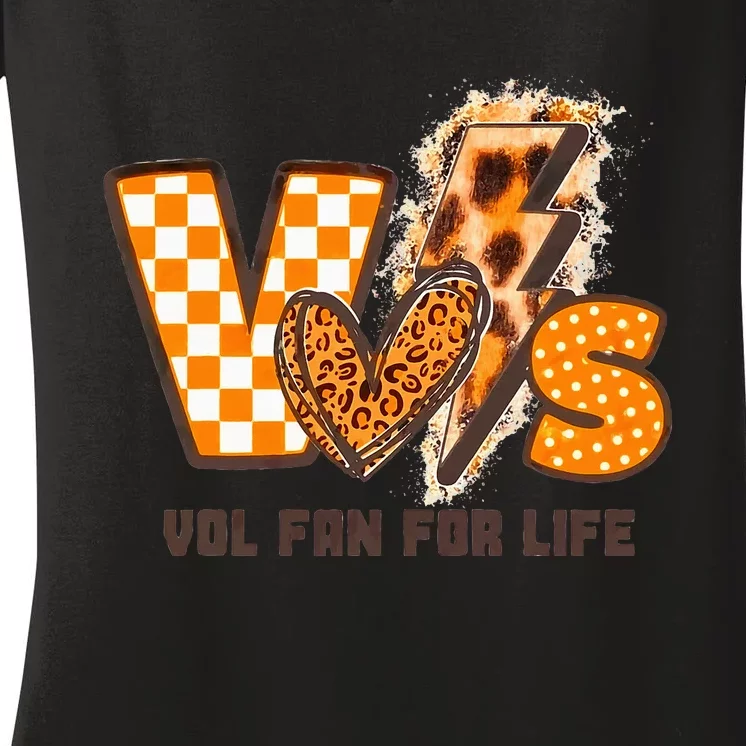 Vol Fan For Life Women's V-Neck T-Shirt