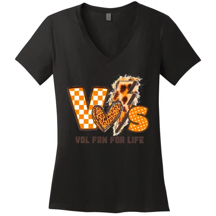 Vol Fan For Life Women's V-Neck T-Shirt