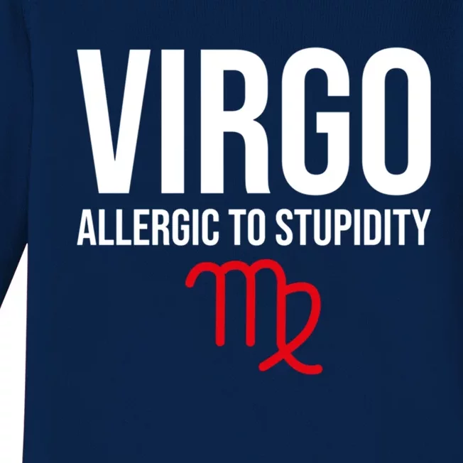 Virgo Facts Funny Sarcastic Astrology Born Birthday Quote Great Gift Baby Long Sleeve Bodysuit