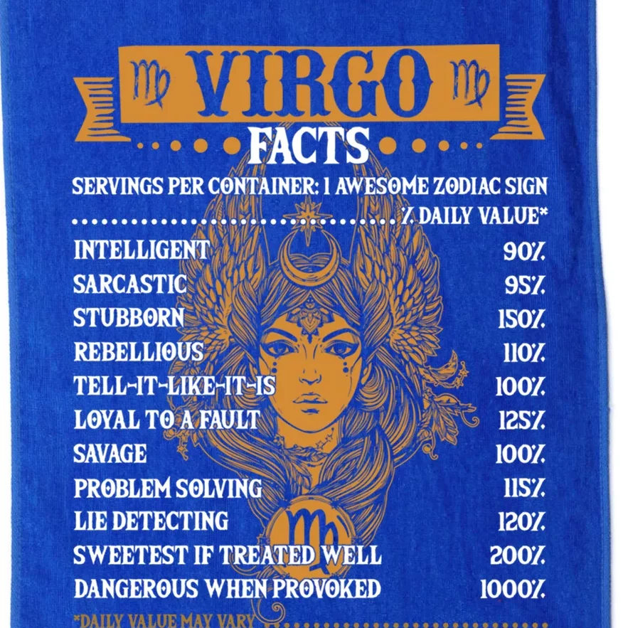 Virgo Facts Funny Zodiac Birthday Tee For Virgo Gift Platinum Collection Golf Towel