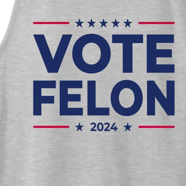 Vote Felon Funny Trump 2024 Convicted Felon Ladies Tri-Blend Wicking Tank