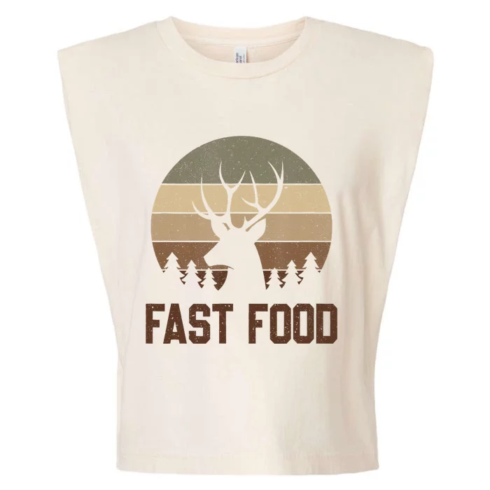 Vintage Fast Food Hunter Deer Hunting Garment-Dyed Women's Muscle Tee