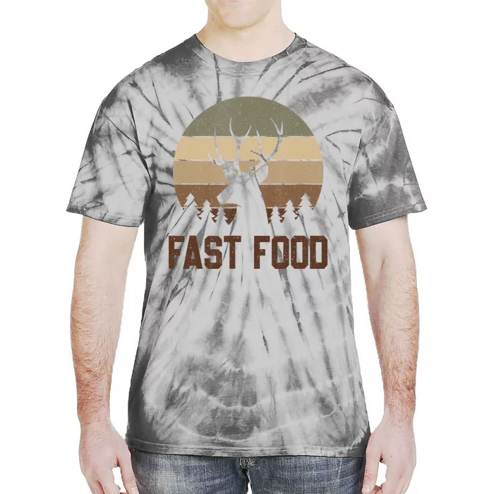 Vintage Fast Food Hunter Deer Hunting Tie-Dye T-Shirt