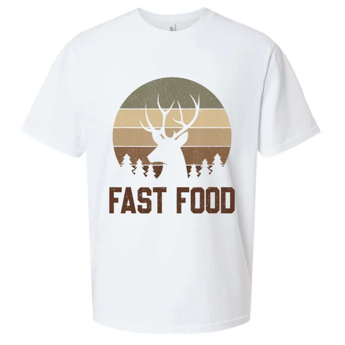 Vintage Fast Food Hunter Deer Hunting Sueded Cloud Jersey T-Shirt