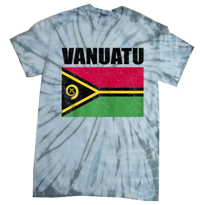 Vanuatu Flag Grunge Vintage Gift Tie-Dye T-Shirt