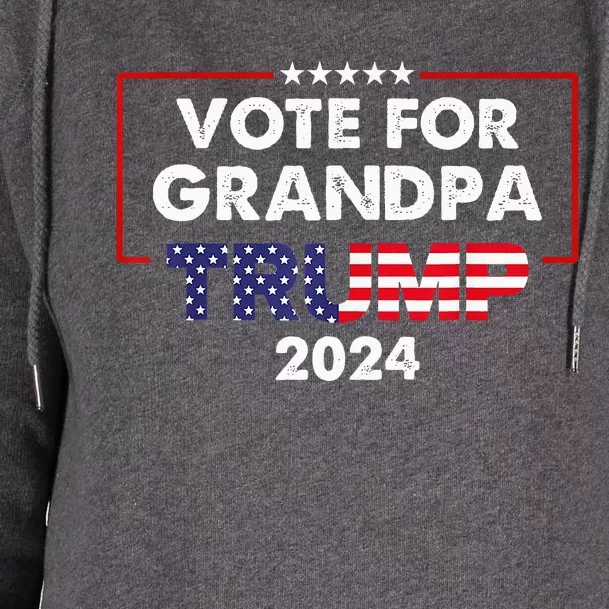 Vote For Grandpa Trump 2024 Election November 5th 2024 Womens Funnel Neck Pullover Hood