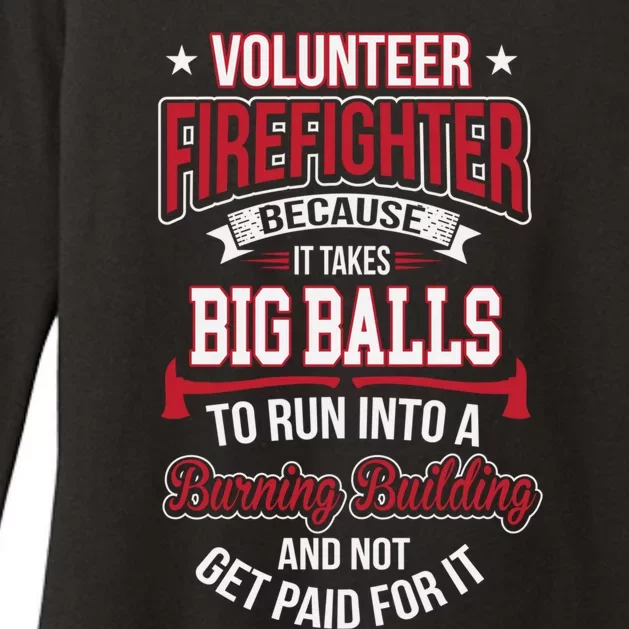 Volunteer Firefighter Gift Womens CVC Long Sleeve Shirt