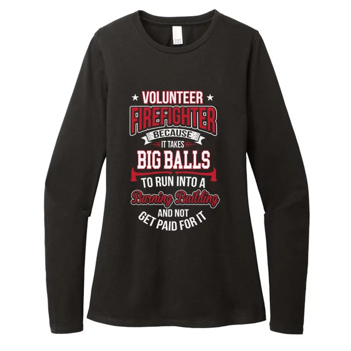 Volunteer Firefighter Gift Womens CVC Long Sleeve Shirt