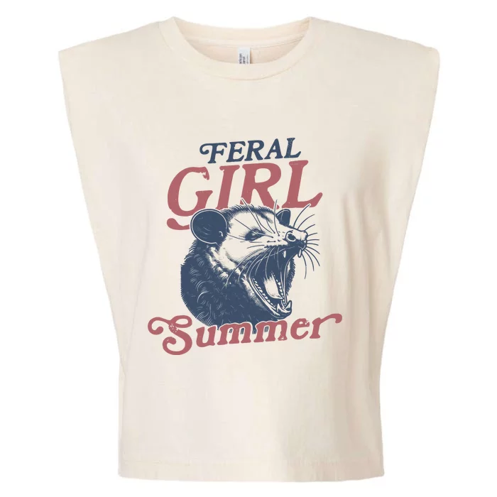 Vintage Feral Girl Summer Opossum Garment-Dyed Women's Muscle Tee