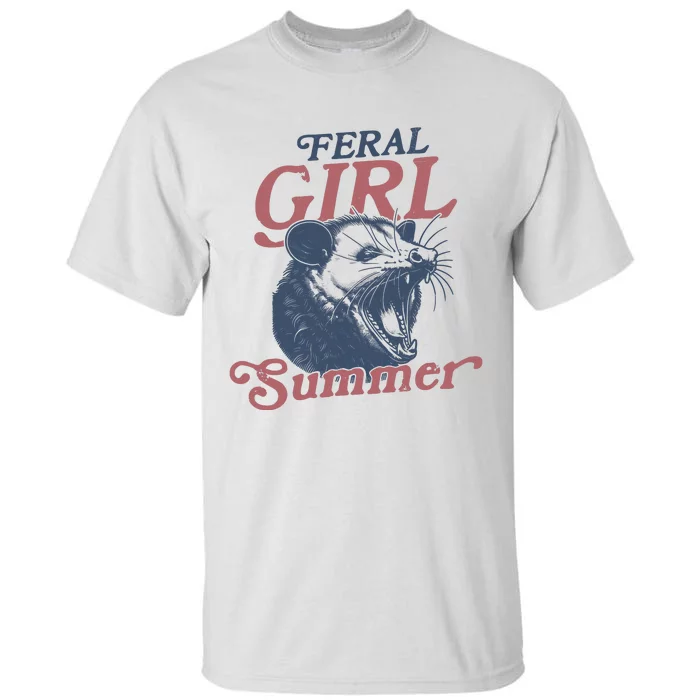 Vintage Feral Girl Summer Opossum Tall T-Shirt