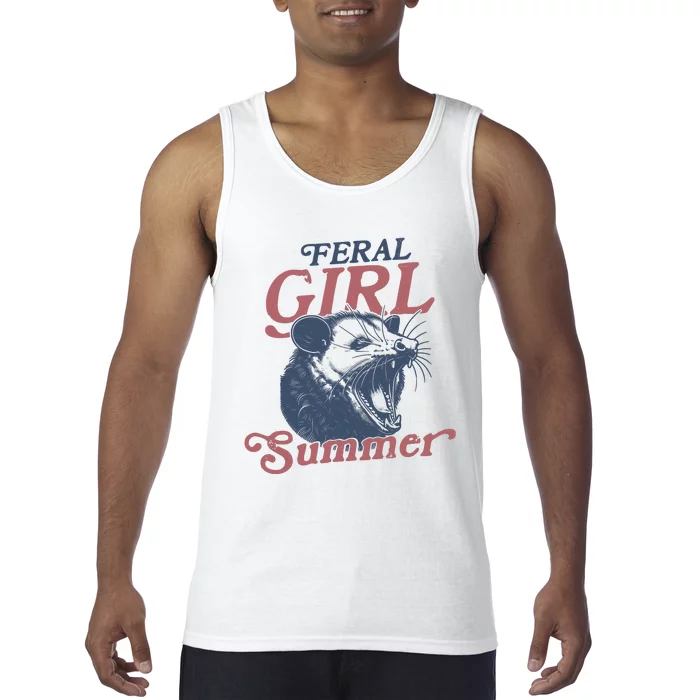 Vintage Feral Girl Summer Opossum Tank Top