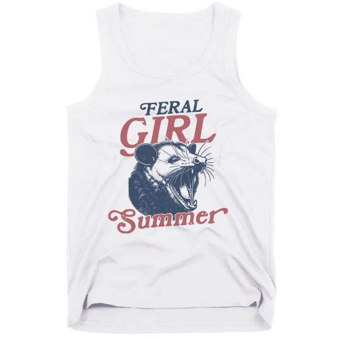 Vintage Feral Girl Summer Opossum Tank Top