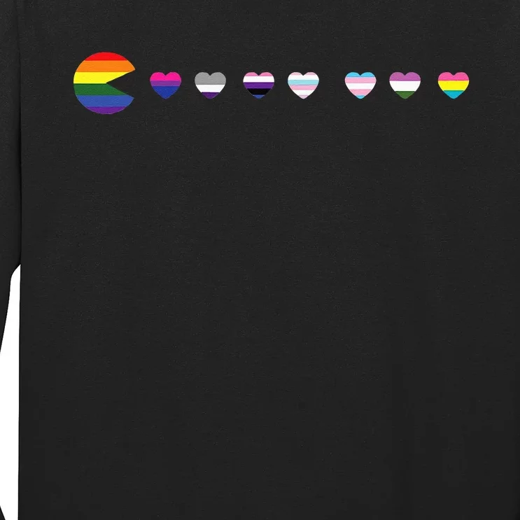 VideoGame Funny Gaming LGBTQ Ally Pride Flag Gamer Long Sleeve Shirt