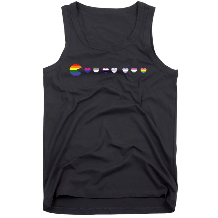 VideoGame Funny Gaming LGBTQ Ally Pride Flag Gamer Tank Top