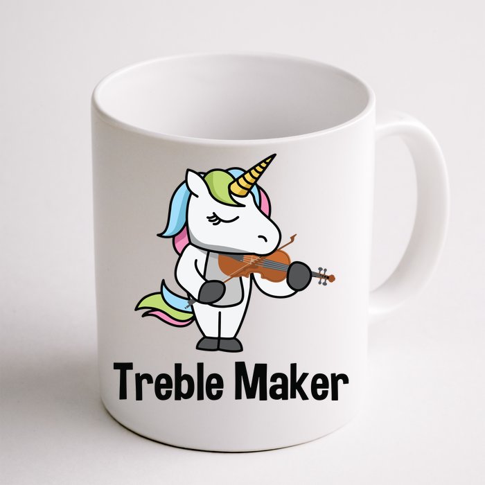 Violin For Girl Treble Maker Unicorn Violinist Front & Back Coffee Mug