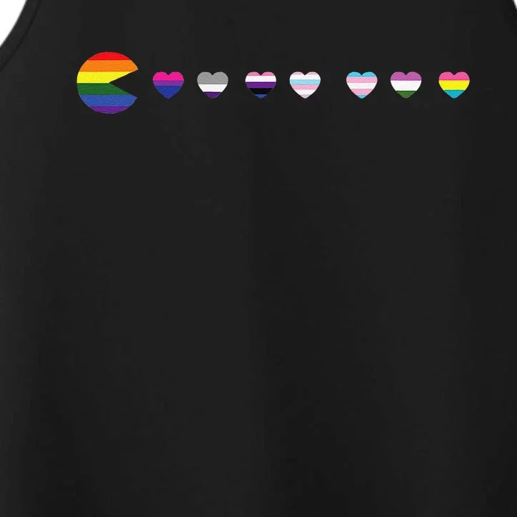 Videogame Funny Gaming Lgbtq Ally Pride Flag Gamer Performance Tank