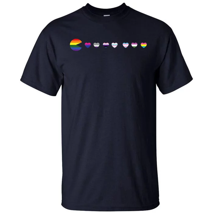 Videogame Funny Gaming Lgbtq Ally Pride Flag Gamer Tall T-Shirt