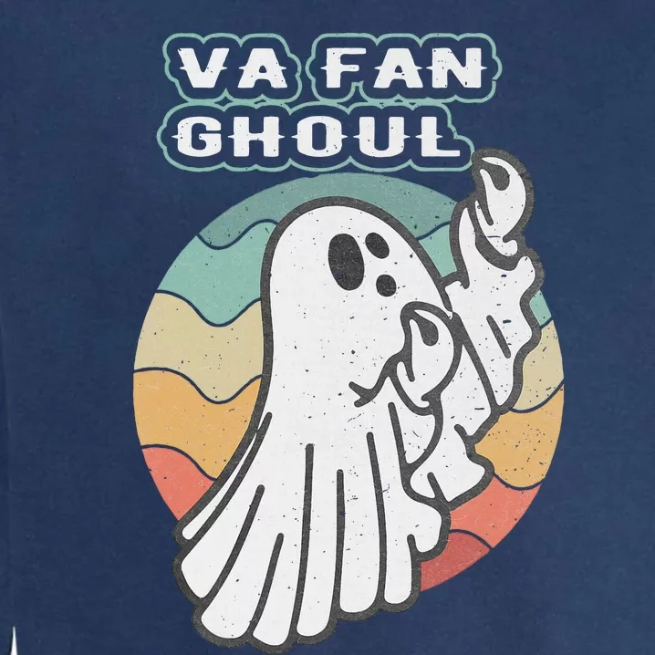 Va Fan Ghoul Funny Ghost Italian Halloween Garment-Dyed Sweatshirt