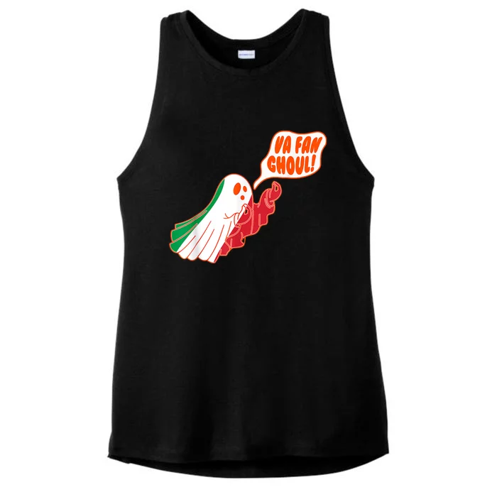 Va Fan Ghoul For Italian Funny Halloween Ghost Ladies Tri-Blend Wicking Tank